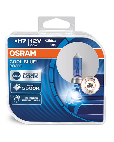 Ampoules Moto OSRAM Ampoule OSRAM Cool Blue Boost H7 12V/80W - X2