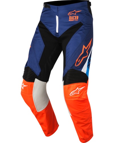 Pantalon Moto Cross ALPINESTARS Racer Supermatic orange-bleu