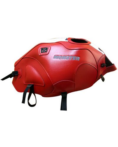 Protège Reservoir Moto Sur Mesure BAGSTER Ducati Monster 600/1000 2006-08 rouge bande blanche