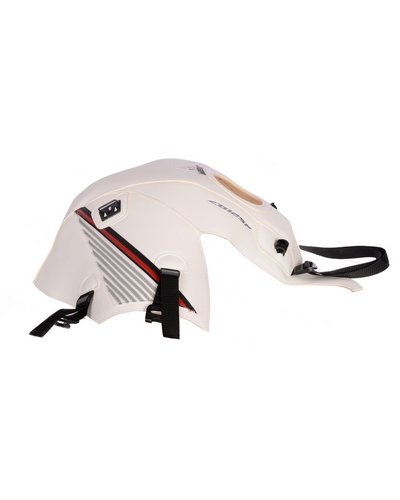 Protège Reservoir Moto Sur Mesure BAGSTER Honda CB 125 F 2015-19 blanc-rouge-noir-gris