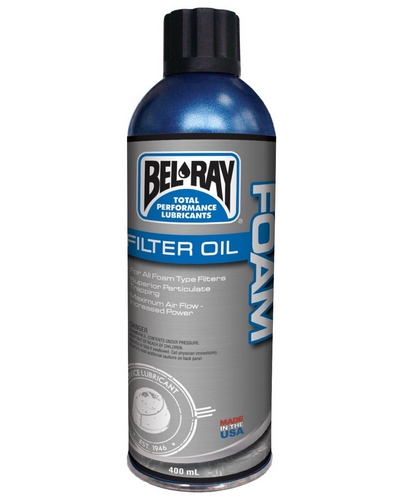 Lubrifiant Filtre Moto BEL-RAY Foam Filter Oil Spray 400 ml