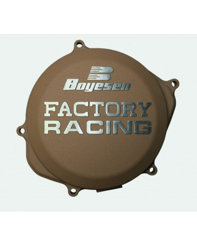 Plastiques Accessoires Moto BOYESEN Couvercle de carter d'embrayage BOYESEN Factory Racing alu couleur magnésium Honda CRF450R/RX