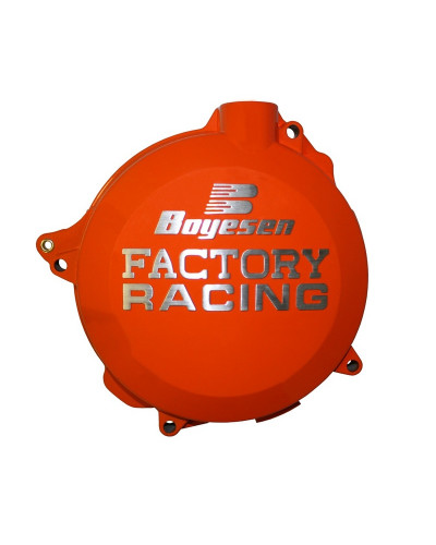 Plastiques Accessoires Moto BOYESEN Couvercle de carter d’embrayage BOYESEN Factory Racing alu orange KTM SXF250
