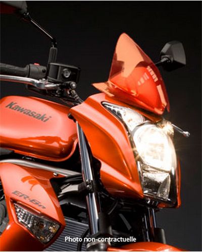 Saute Vent Moto Spécifique BULLSTER Kawasaki ER6 N 2009-10 ROUGE FLUO