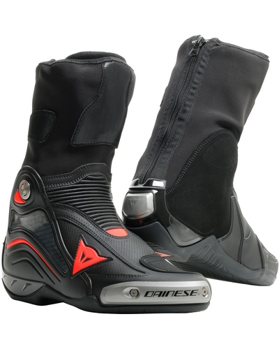 Bottes Moto Racing DAINESE Axial D1 air noir-rouge fluo