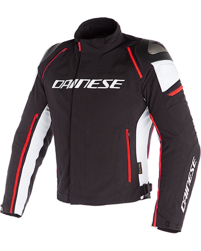 Blouson Textile Moto DAINESE Racing 3 D-Dry® noir-rouge fluo