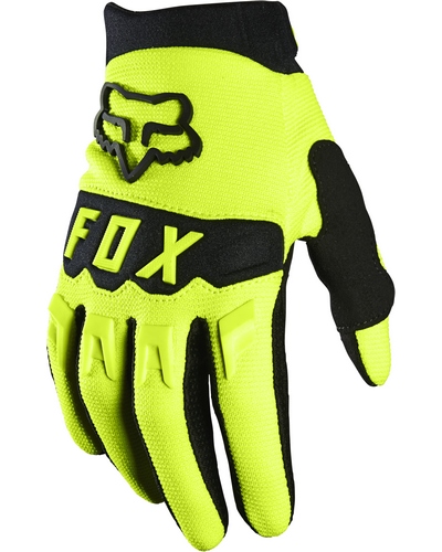 Gants Moto Cross FOX Dirtpaw enfant jaune fluo