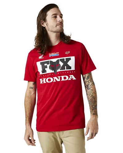 T-Shirt Moto FOX Fox Honda rouge