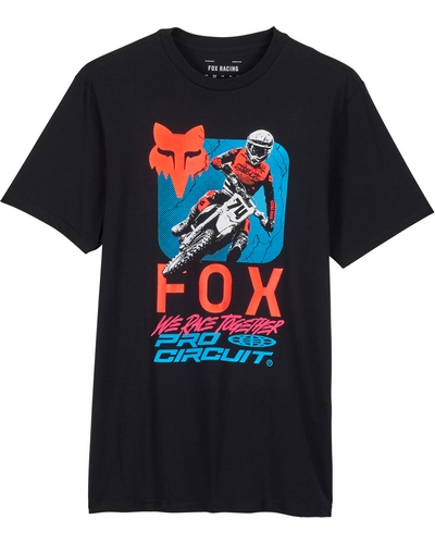 T-Shirt Moto FOX Fox X Pro Circuit noir