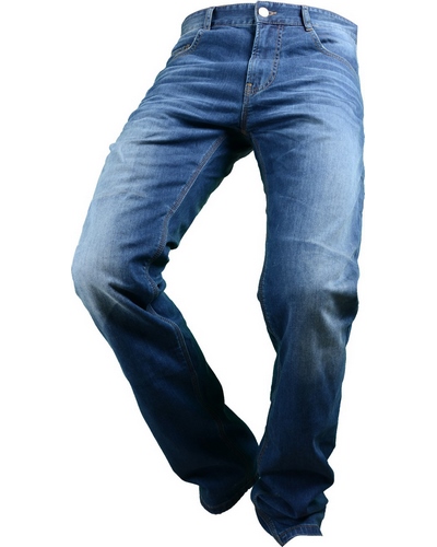 Jeans Moto OVERLAP Street CE bleu smalt