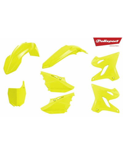 Kit Plastique Moto POLISPORT Kit plastique POLISPORT jaune fluo Yamaha YZ125/250