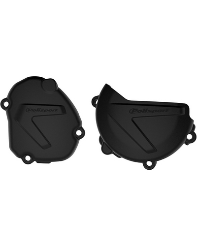 Plastiques Accessoires Moto POLISPORT Protections de carters d'embrayage et d'allumage POLISPORT noir - Yamaha YZ125