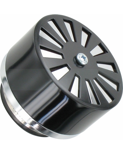 Filtre à Air Conique Moto POWY Filtre à Air Diamètre 52 mm - Anodisé Noir