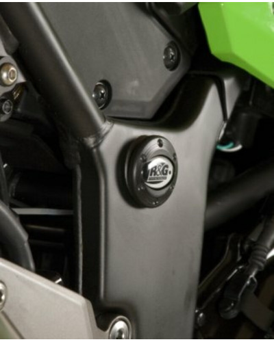 Axe de Roue Moto RG RACING Insert de cadre droit R&G RACING noir Kawasaki Z300/Ninja 300/ZX250R Ninja