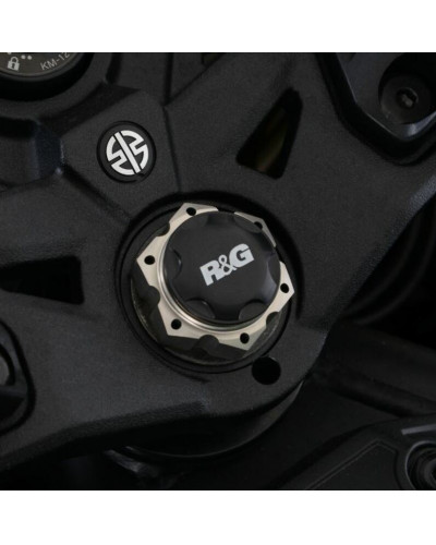 Axe de Roue Moto RG RACING Insert ecrou de direction R&G RACING noir Kawasaki H2 SX