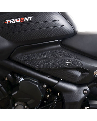 Stickers Réservoir Moto RG RACING Kit grip de réservoir R&G RACING 4 pièces - noir Triumph Trident 660