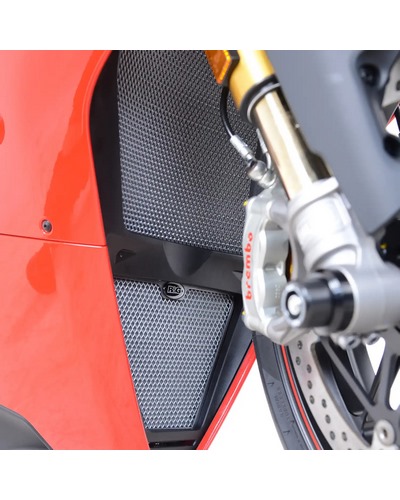 Protection Radiateur Moto R&G RACING Protection de radiateur R&G RACING noir Ducati Panigale V4