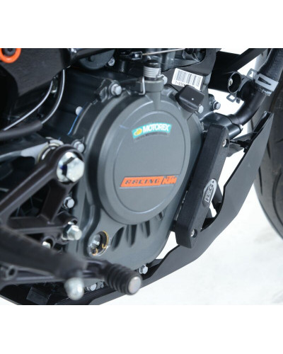 Sabot Moteur Moto RG RACING Slider moteur droit R&G RACING noir KTM Duke 125