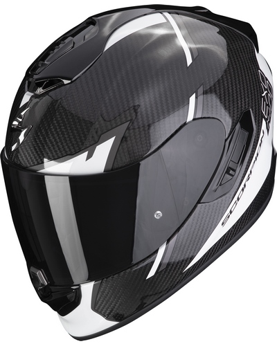 Casque Intégral Moto SCORPION EXO Exo-1400 Evo Carbon air Kendal noir-blanc