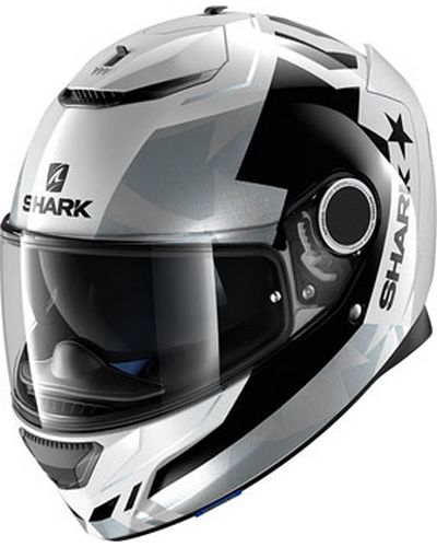 Casque Intégral Moto SHARK Spartan Droze blanc-noir