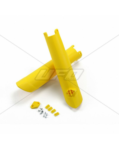 Protège Fourche Moto UFO Protections de fourche UFO jaune fluo Husqvarna