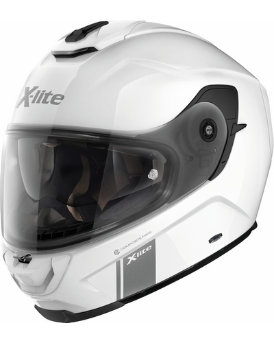 Casque Intégral Moto X-LITE X-903 Modern class blanc -metal