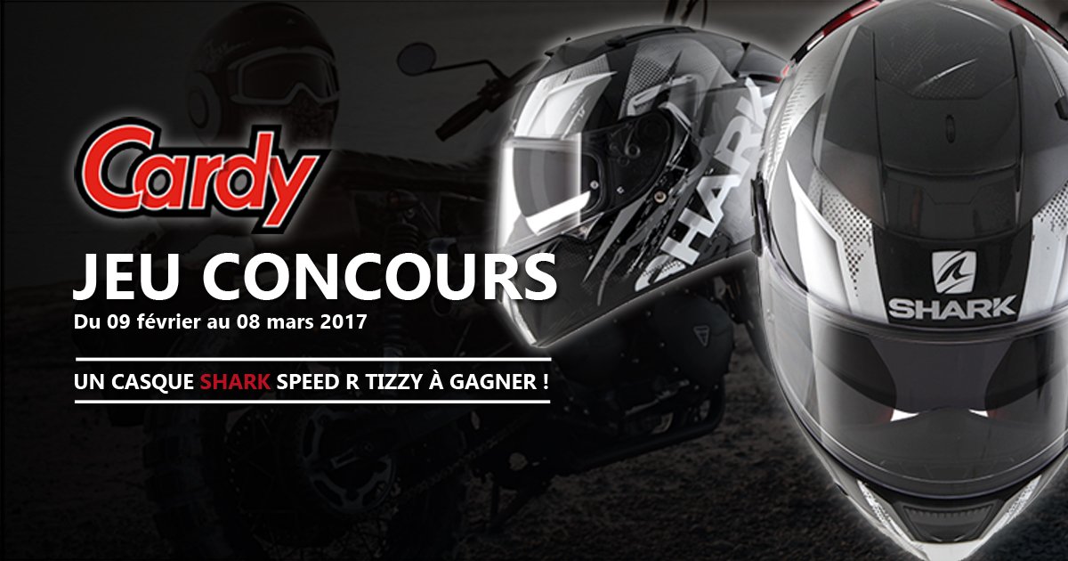 Jeu concours cardy : un casque Shark à gagner !