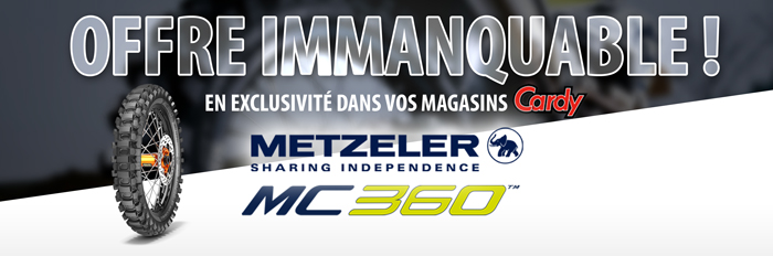 Metzeler MC360, METZELER MC360 : 1 PNEU AVANT ACHETÉ = 1 PNEU ARRIERE OFFERT !