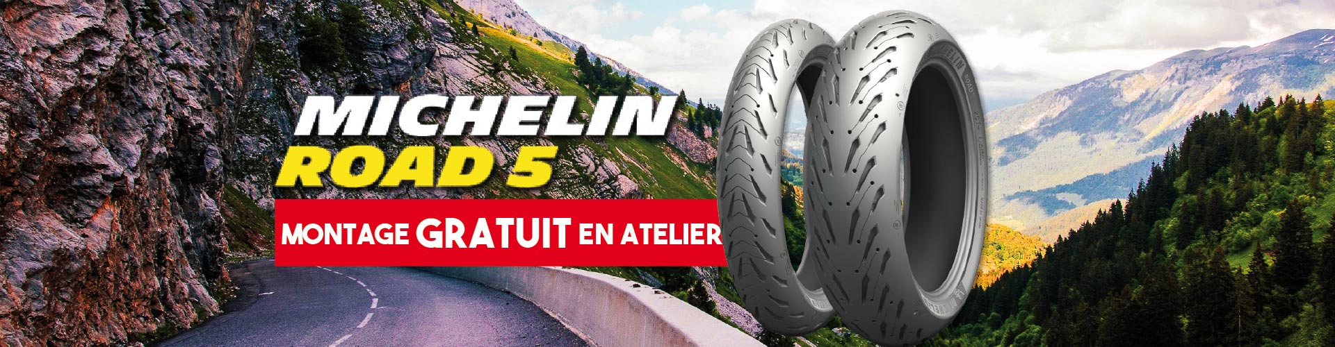 Promo Michelin Road 5, Promo Michelin Road 5 – Montage des pneus offert en atelier Cardy