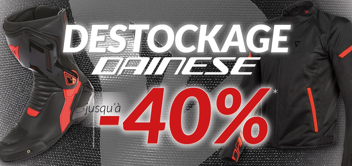 Déstockage Dainese : jusqu'à -40%