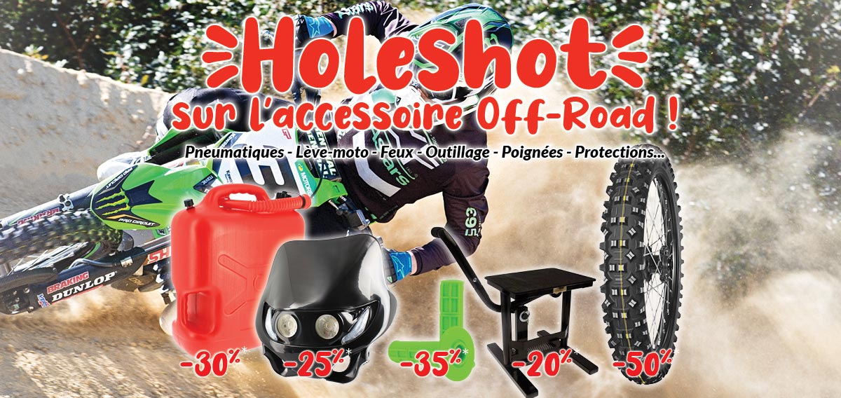 accessoires moto off-road en promo