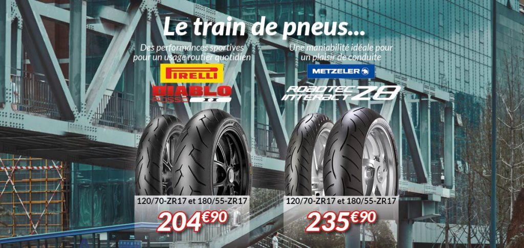 Promos pneus Pirelli et Metzeler