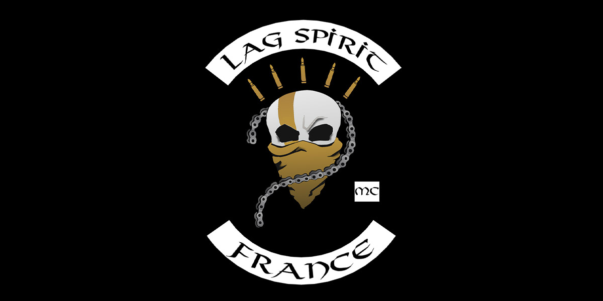 Emblème du Lag Spirit, un moto club français qui combat le harcèlement scolaire.