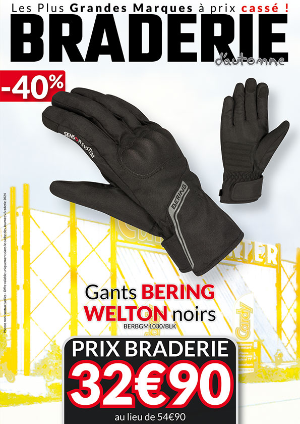 Gants Bering Welton à -40% 32,90€ au lieu de 54,90€