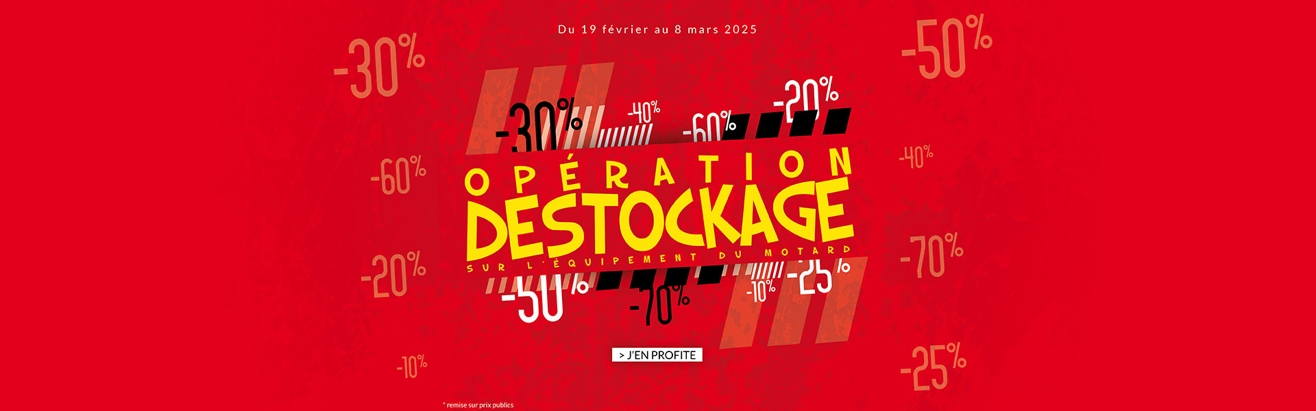 Déstockage de printemps jusqu'à -70%