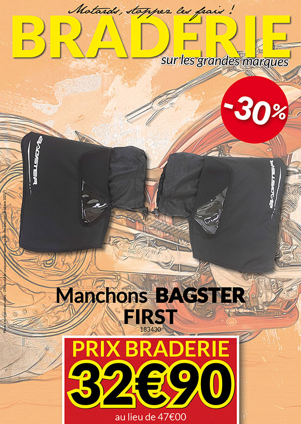 -30% Manchons Bagster First à 32€90 au lieu de 47€