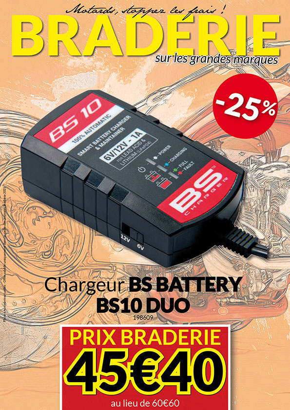 -25% Chargeur BS Battery BS10 Duo à 45€40 au lieu de 60€60