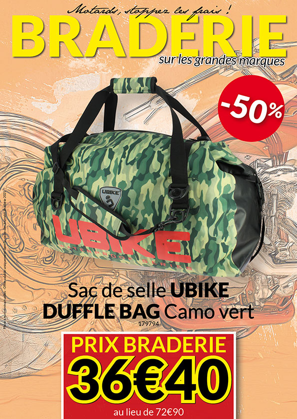 -50% Sac de selle UBike Duffle Bag à 36€40 au lieu de 72€90