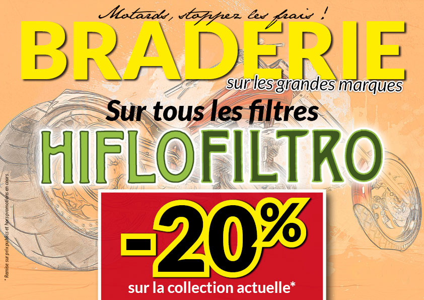 -20% sur les filtres Hiflofiltro