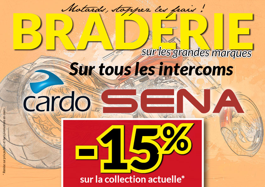 -15% sur les intercoms Cardo, Sena