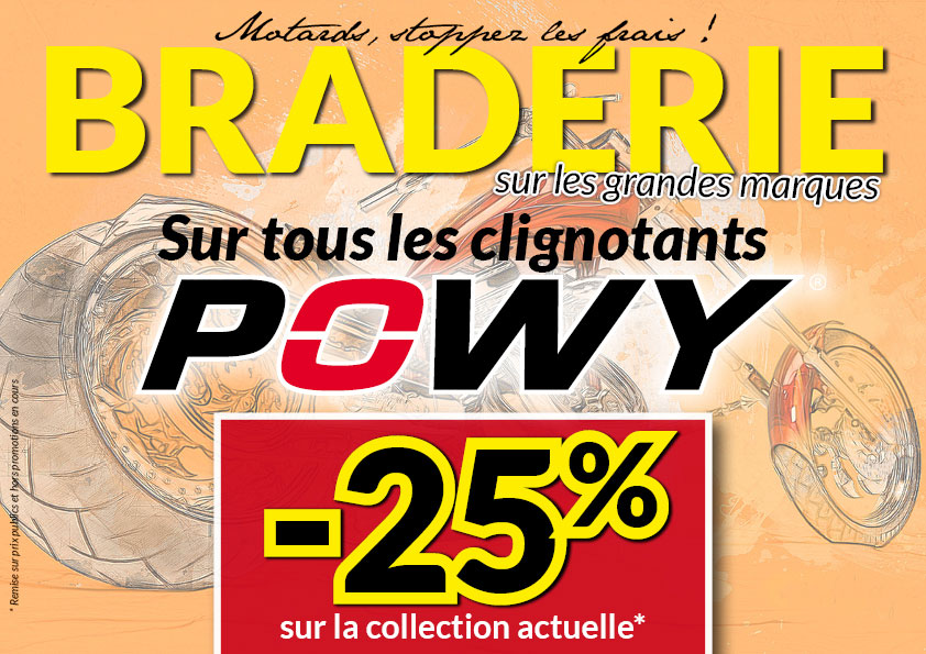 -25% clignotants Powy