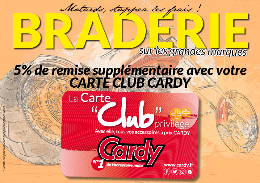 -5% supplémentaire avec la Carte Club Cardy