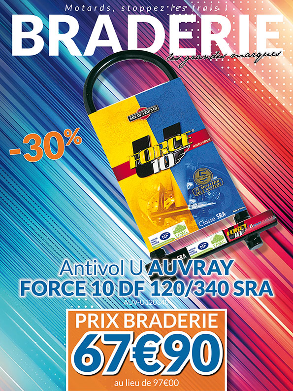 -30% Antivol U Auvray Force 10 DF 120/340 SRA à 67€90 au lieu de 97€