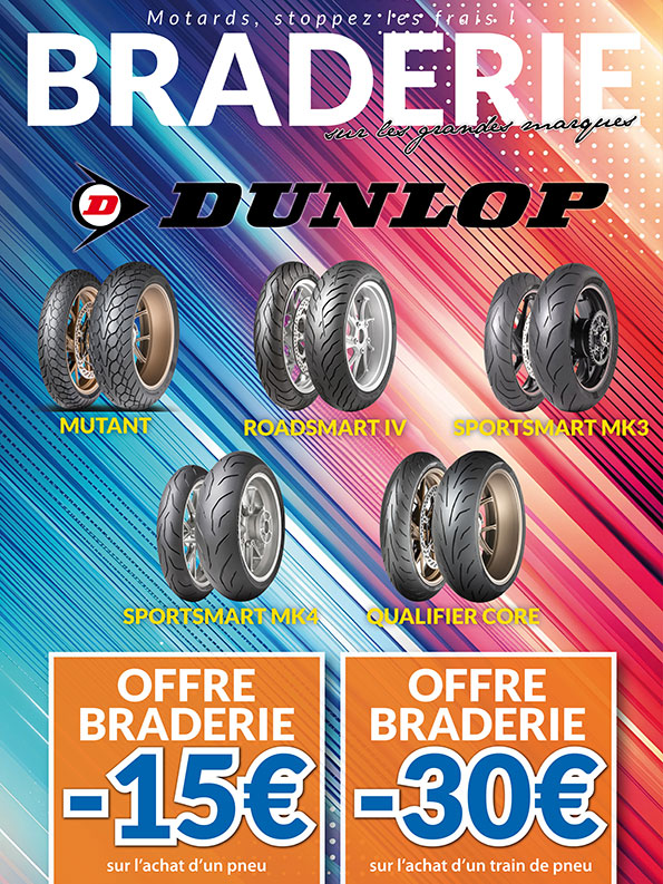 -15€ par pneu Dunlop