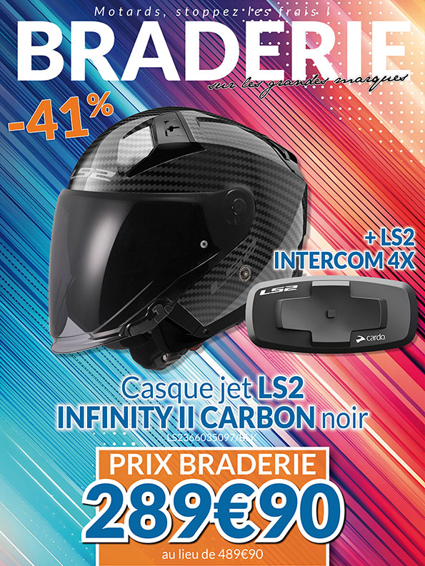 -41% Casque intégral LS2 Infinity II Carbon à 289€90 au lieu de 489€90