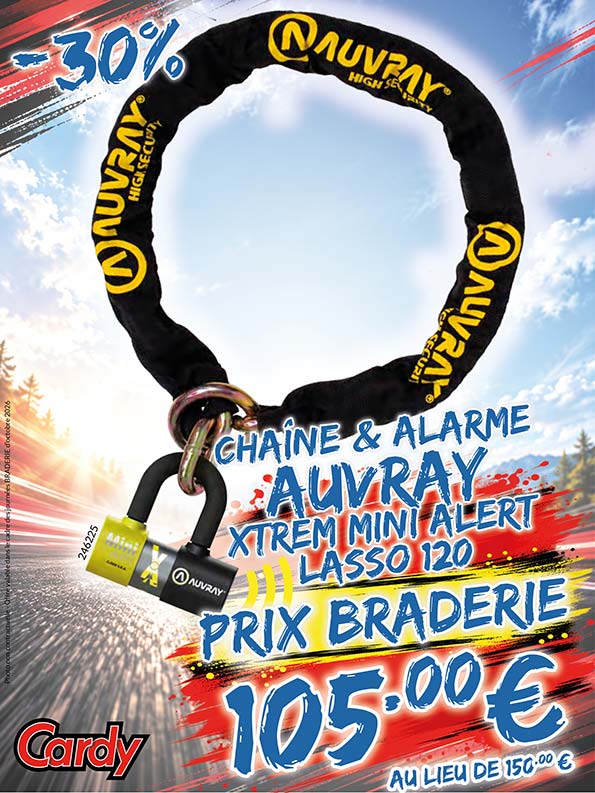 -30% Chaîne & Alarme Auvray Xtrem Mini Alert Lasso 120 à 105€ au lieu de 150€