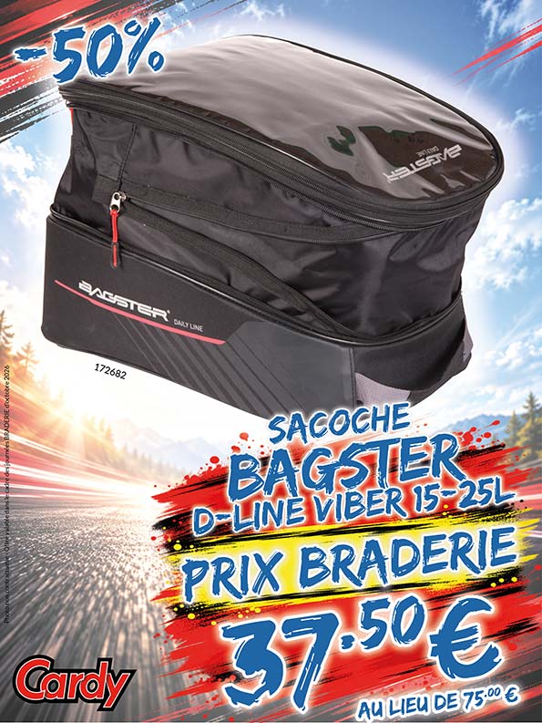 -50% Sacoche Bagster D-Lin Viber 15-25L à 37€50 au lieu de 75€