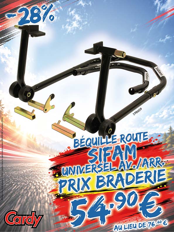 -28% Béguille Route Sifam Universal Av/Arr à 54€90 au lieu de 76€60