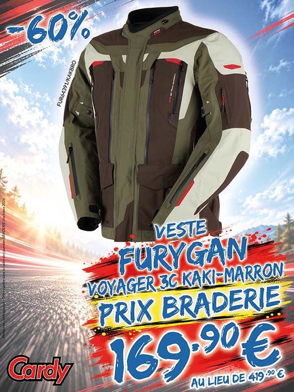 -60% Veste Furygan Voyager 3C à 169€90 au lieu de 419€90