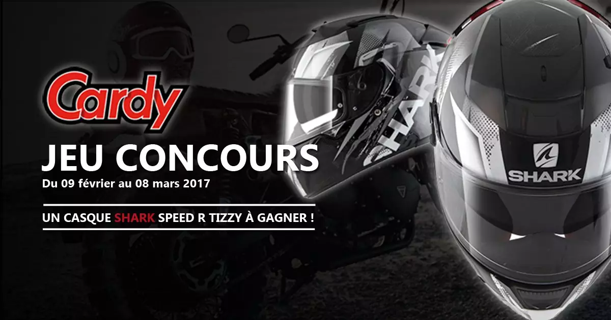 Jeu concours cardy : un casque Shark à gagner !